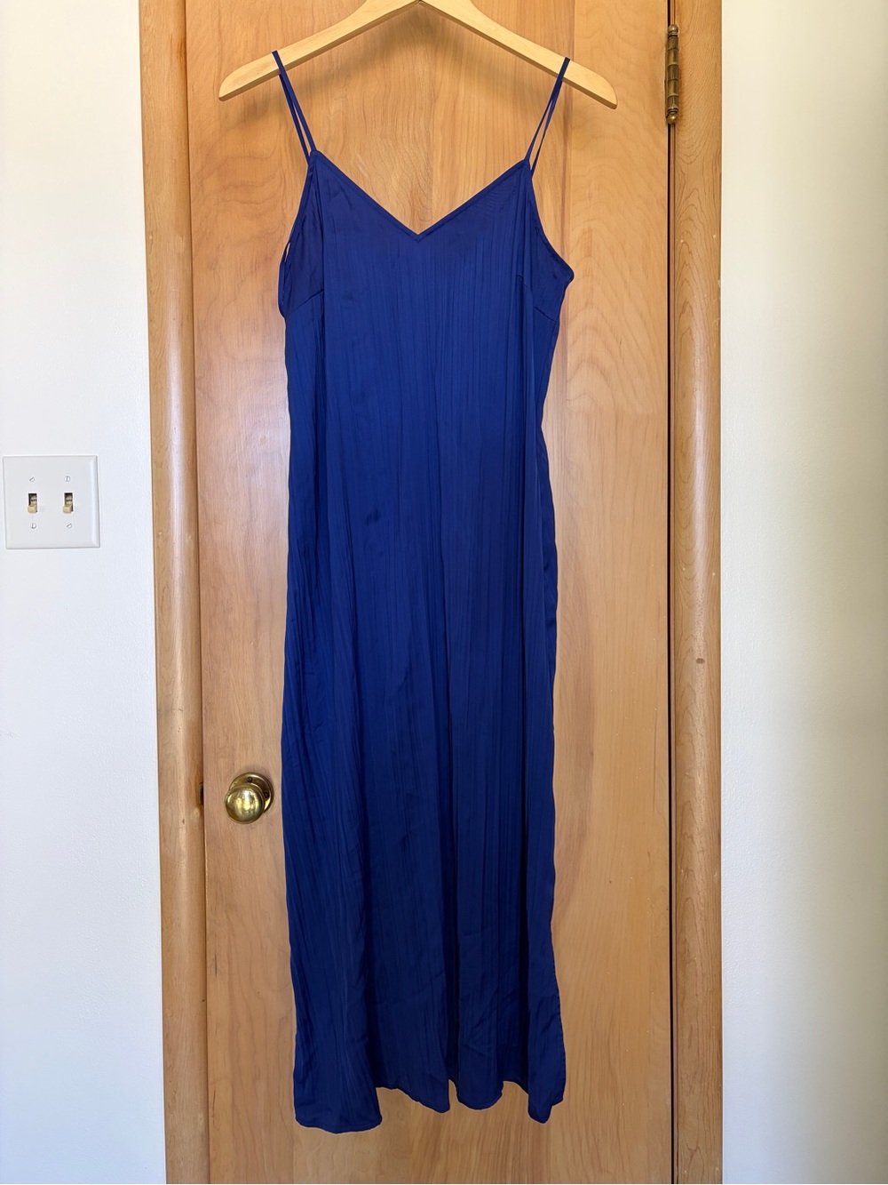 Gap Spaghetti Strap Maxi Dress in Royal Blue size Small Tall